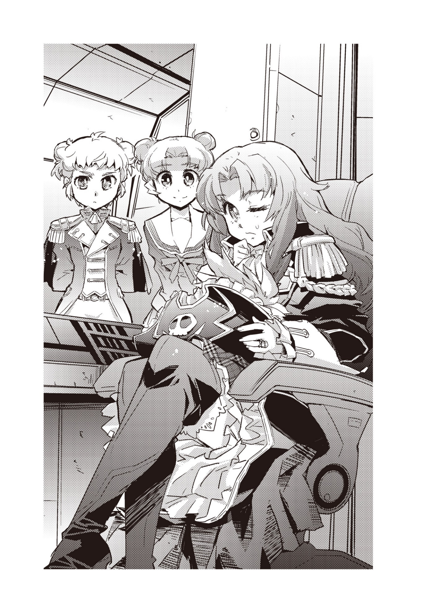 A group of anime girls  Description automatically generated